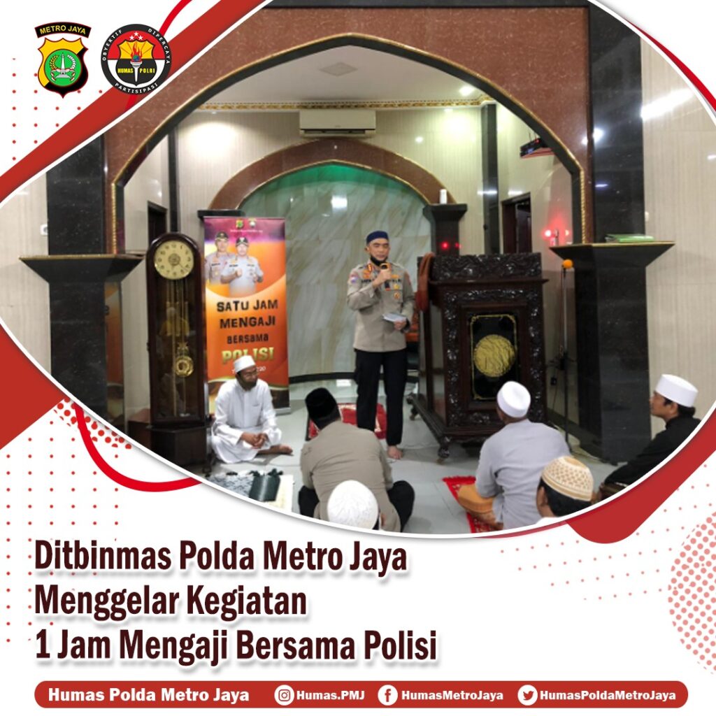 Ditbinmas Polda Metro Jaya menggelar kegiatan 1 Jam Mengaji Bersama Polri