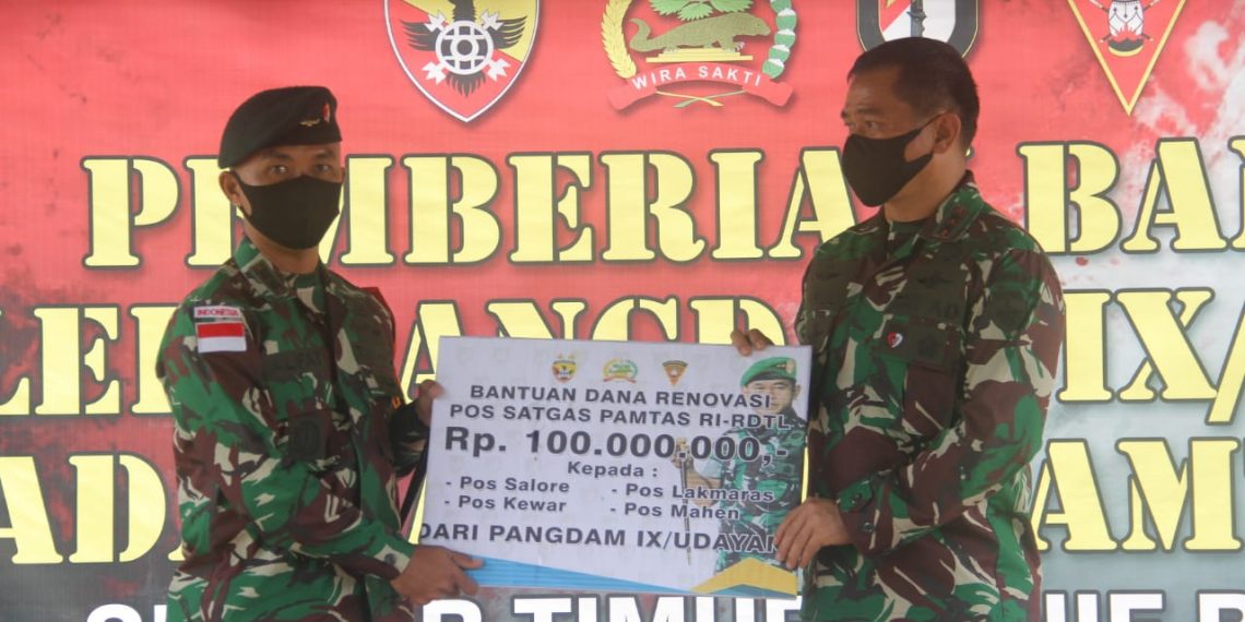 SUPPORT TUGAS SATGAS PAMTAS, Mayjen TNI Maruli Simanjuntak, M.Sc Berikan Berbagai Bantuan  