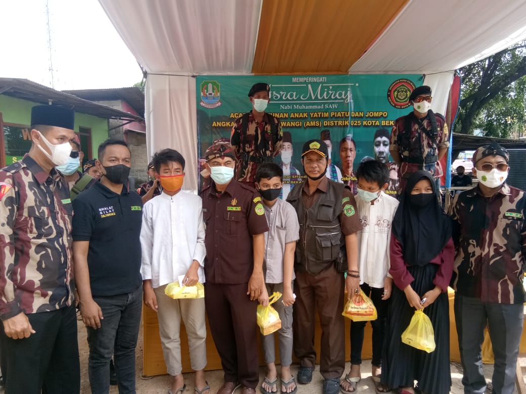 AMS 025 Kota Bekasi Memperingati Isro Miraj Nabi Muhammad. SAW. dan Satunan  Anak Yatim Piatu dan Jompo