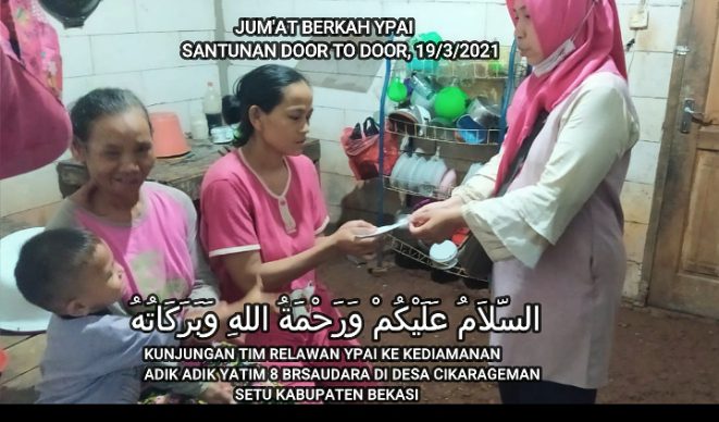 Kunjungan Tim Relawan Bersama Ketua Yayasan Para Aulia Indonesia di Kediaman 8 Yatim Bersaudara