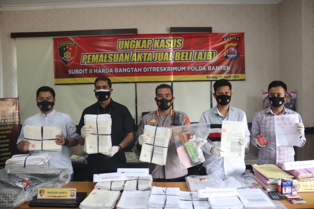 Satgas Mafia Tanah Polda Banten Ungkap 690 AJB Palsu