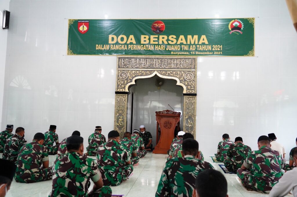 Peringati Hari Juang TNI AD 2021, Korem 071/Wijayakusuma Gelar Doa Bersama.