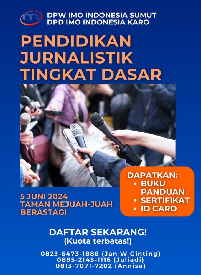 Diapresiasi Ketua Umum, Pelatihan Jurnalis DPC IMO-Indonesia Karo Sumut Bisa Jadi Role Model