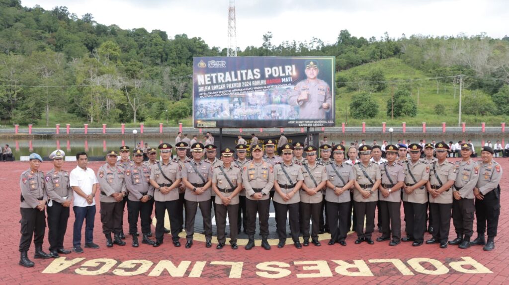 Kapolres Lingga Pimpin Upacara Sertijab dan Pelantikan Pejabat Utama Polres Lingga