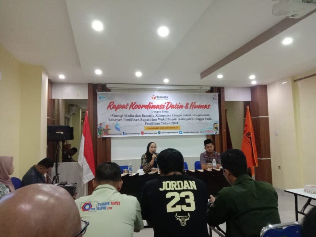 Bawaslu Kabupaten Lingga Rapat Koordinasi Datin & Humas, Sinergi media dan Banwaslu Pilkada tahun 2024