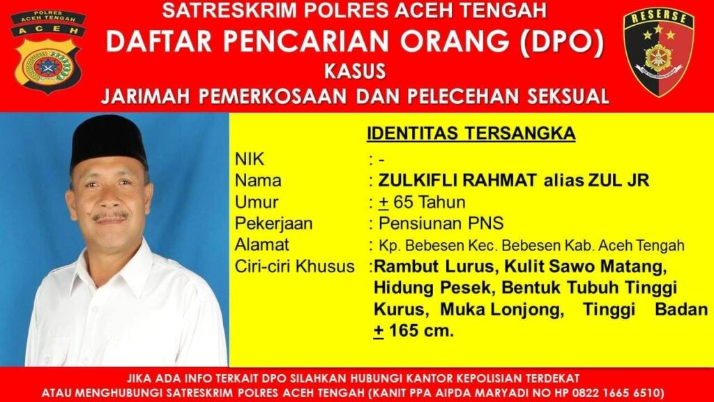 Germas PPA Korwil Aceh Desak DPO Pencabulan Anak di Aceh Tengah Ditangkap