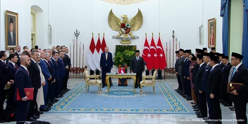 Presiden Prabowo Sambut Presiden Erdogan dalam Upacara Kenegaraan di Istana Bogor